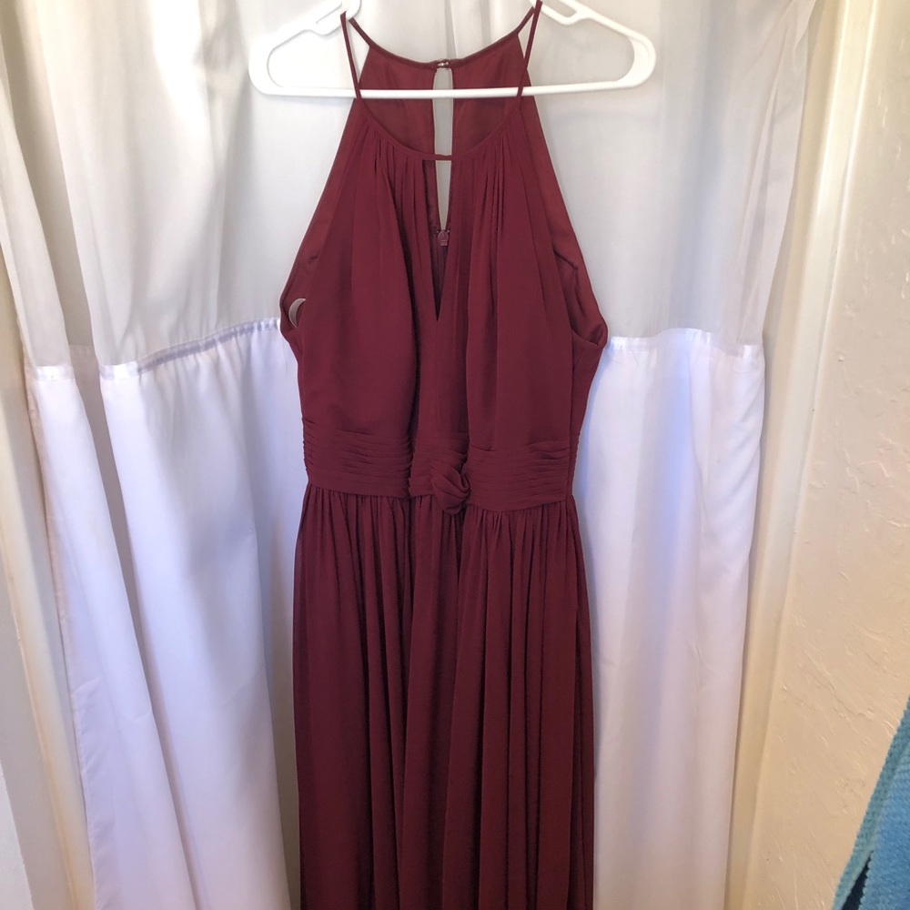 Azazie Cherish Cabernet Bridesmaid Dress